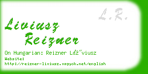 liviusz reizner business card